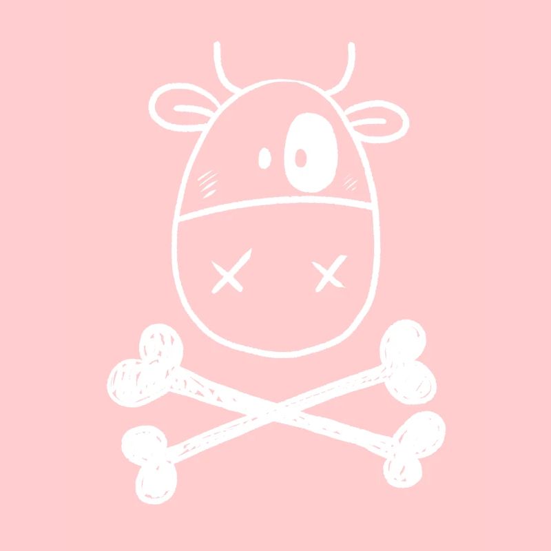 Vache de pirate je bœuf je cadeau de bande dessinée de drapeau de pirate