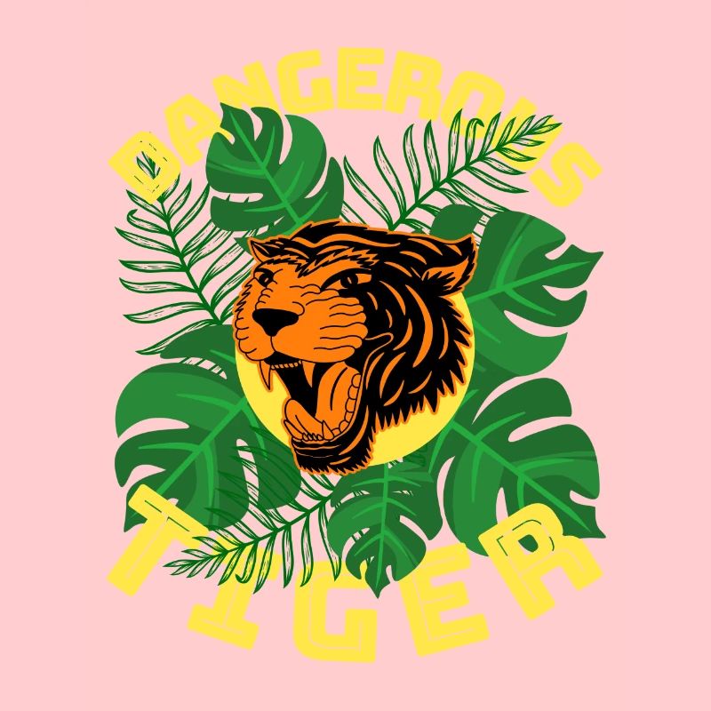 Dschungel Tiger gefährlich Tier Blätter Geschenk