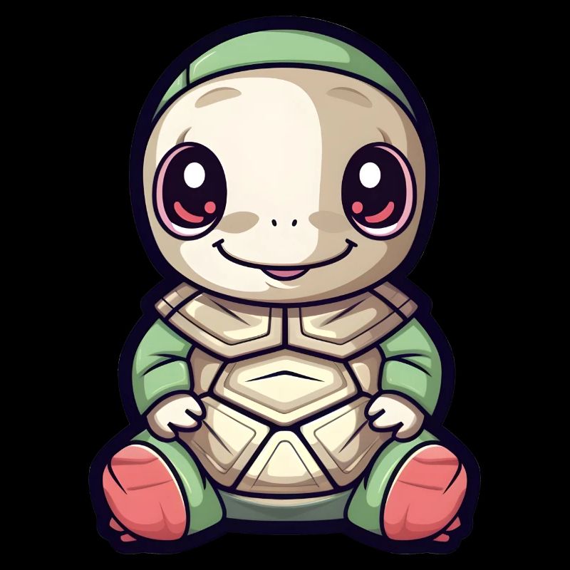 Turtle in Cartoon Style - Cute Design 1