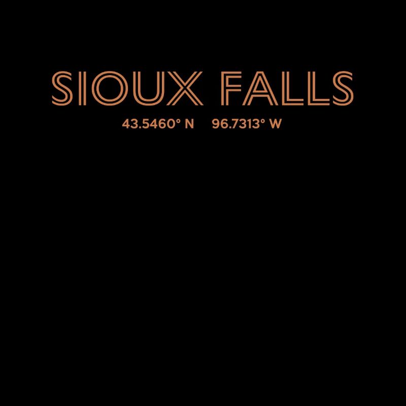 USA City Coordinates - Sioux Falls