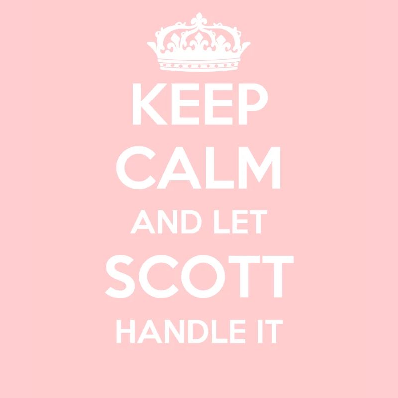 Keep Calm Handle It - Prénom Nom Funny Scott