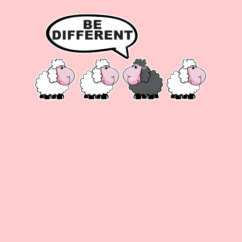 Be different schwarzes Schaf T-Shirt