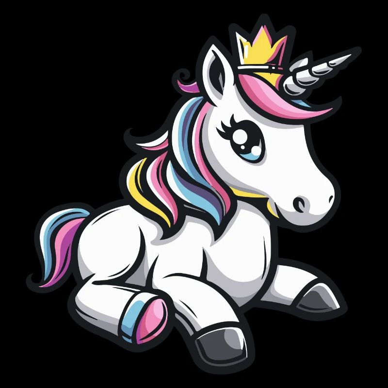 Couronne de bande dessinée Licorne