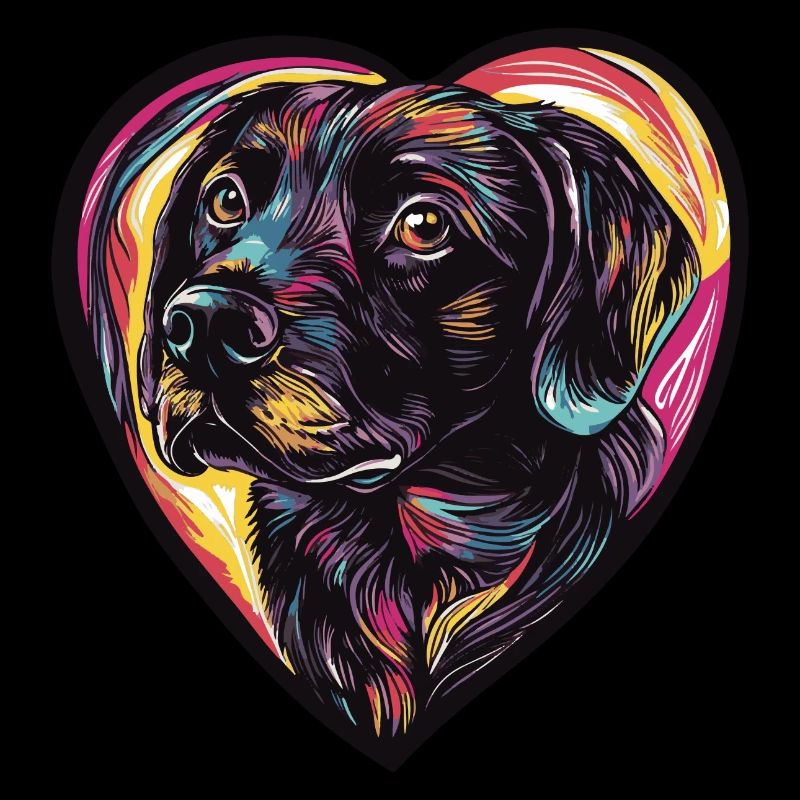 Labrador Hund Herz Liebe