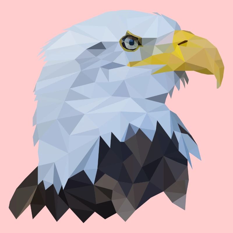 Eagle head polygon bird