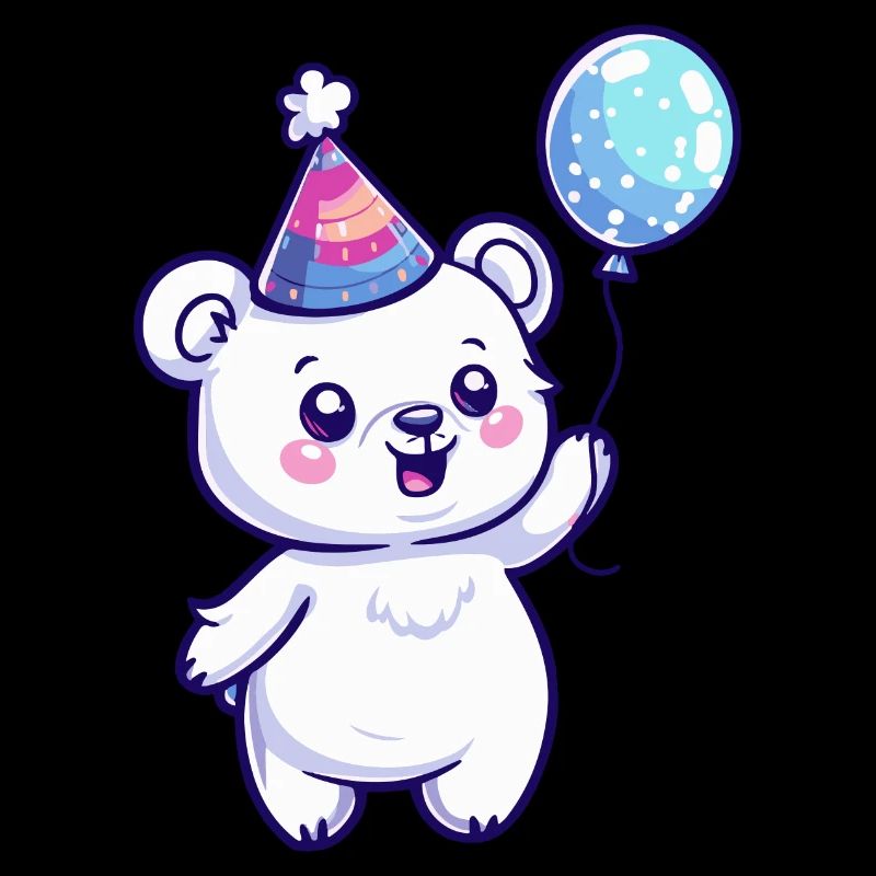 Eisbär Geburtstag Comic Niedlich