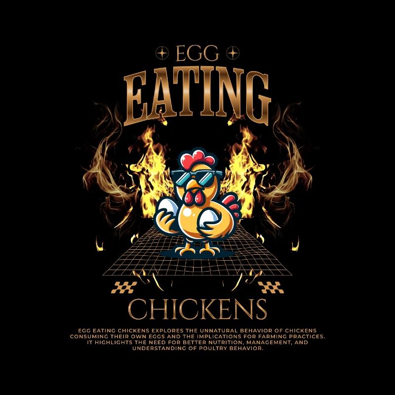 Chicken Eating Eggs
