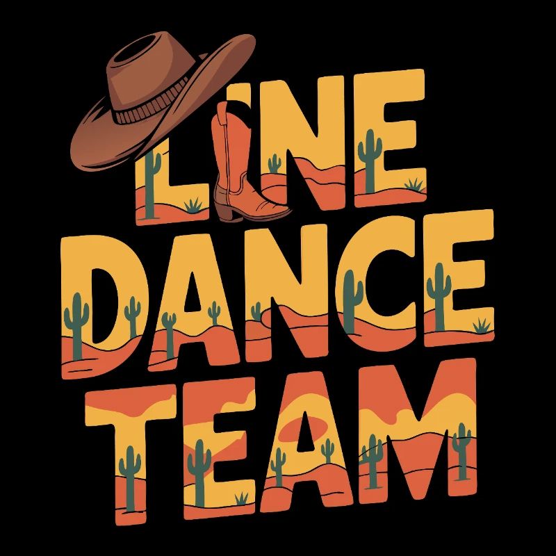 Line Dance Group Team Family Dancing