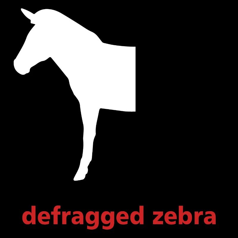 Defragged zebra Informatik Programming Geschenk