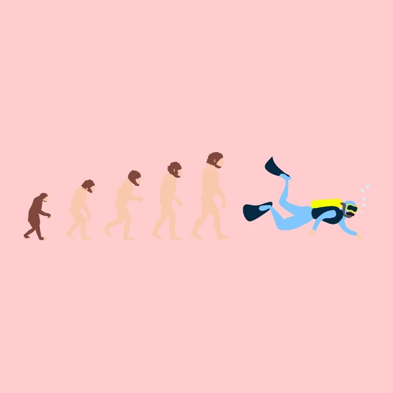 Tauchen Human Evolution Taucher Lustiges Geschenk