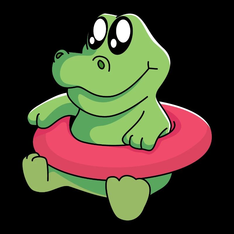 Bébé crocodile apprend à nager