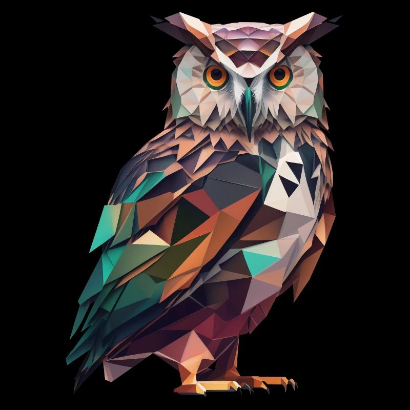 Prächtige Polygon-Eule – Vogelkunst