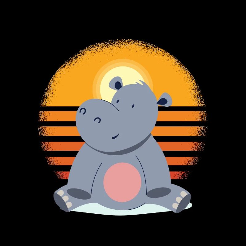 Hippopotame bébé hippopotame