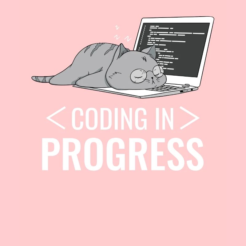 Programming Computer Nerd Cat