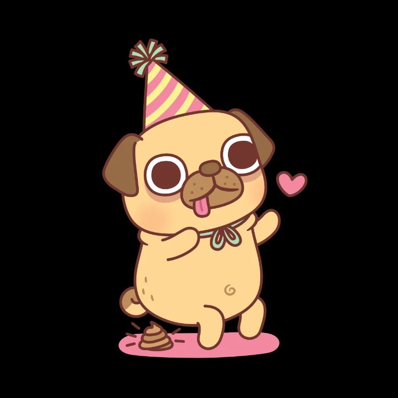 Cute Pug Poops At Party