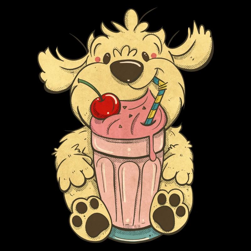 Cockapoo Thor avec milkshake rose