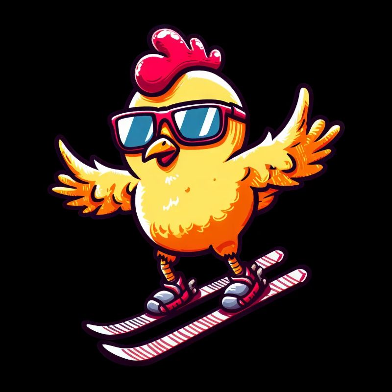 Poulet de ski pendant les vacances d’hiver