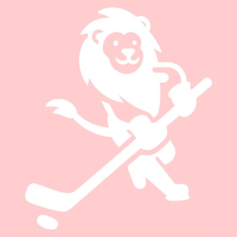 Löwe Wildkatze Eishockeyspieler Silhouette