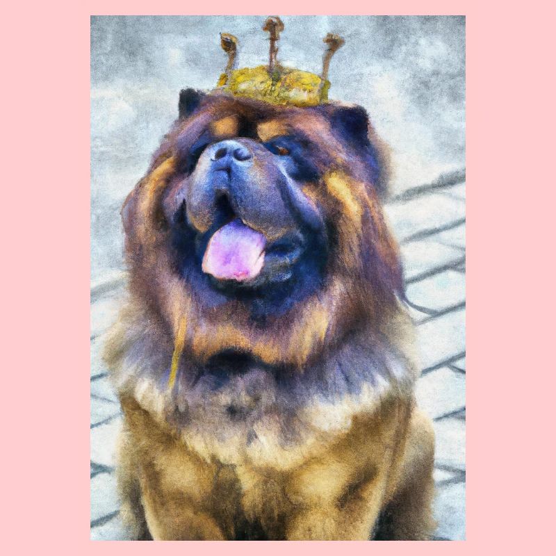 Chow Chow mit Krone