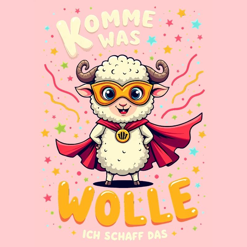 Komme Was Wolle Ich Schaff Das Karneval Schaf