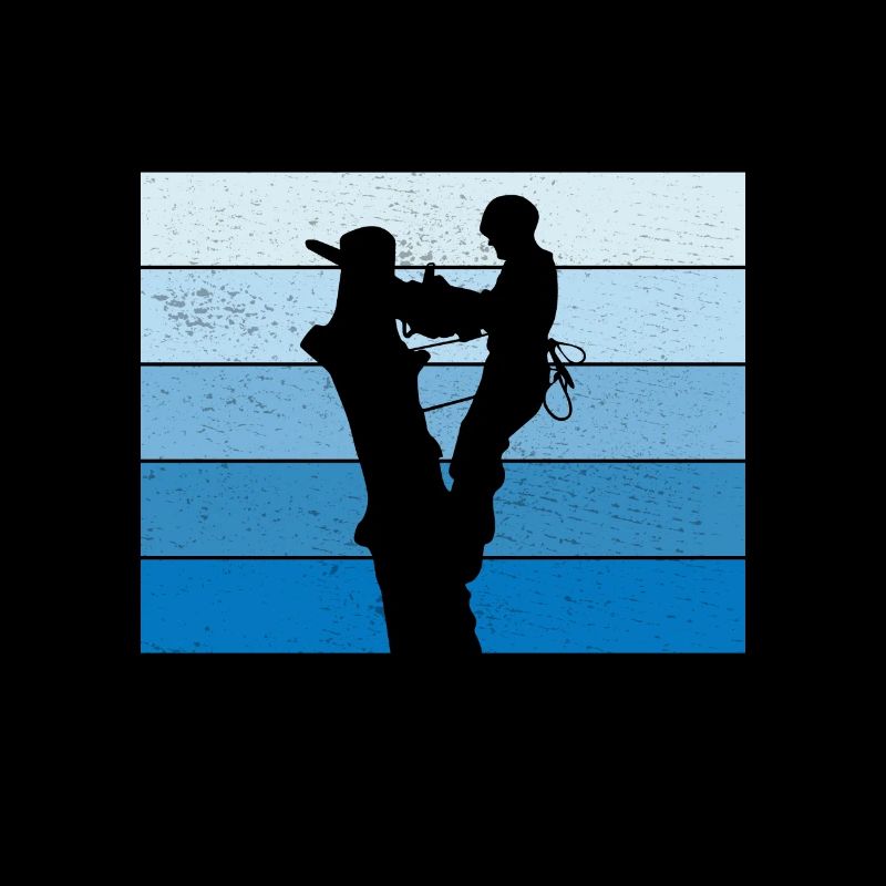 Arborist Papa Baum Kletterer Arboriculture Blauer Himmel