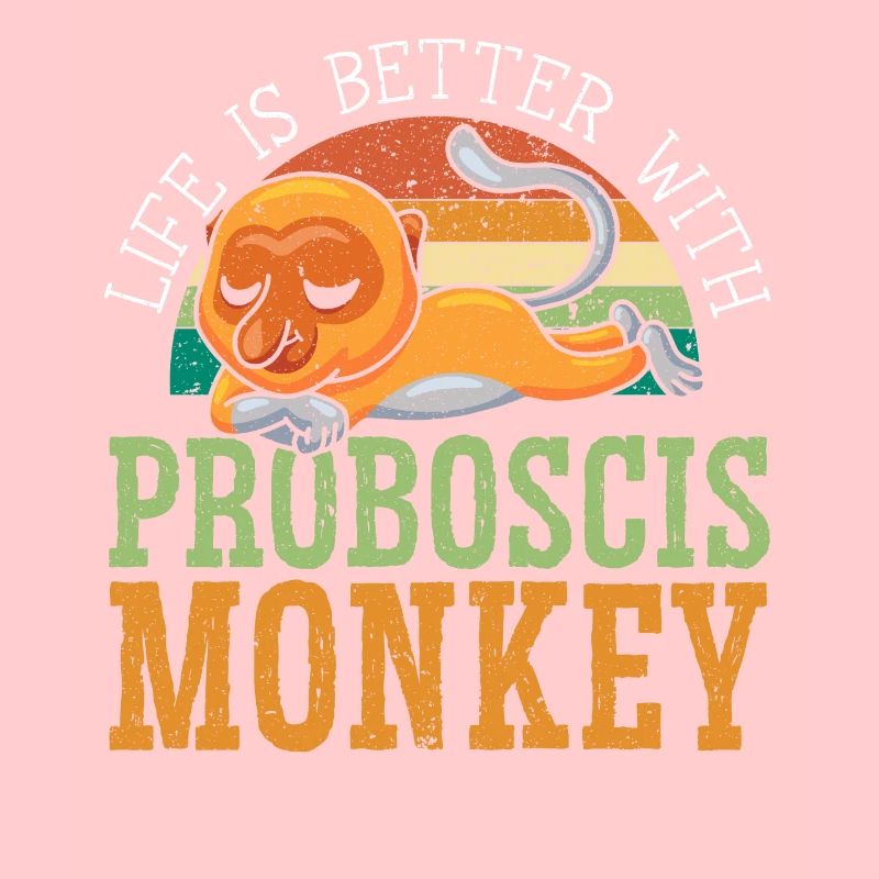 Das Leben ist besser mit Proboscis Monkey Ape Zookeeper