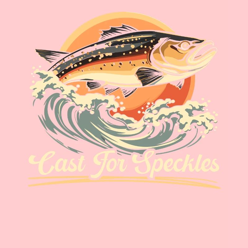 Truite mouchetée, pêcheur, pêcheur, pêcheur