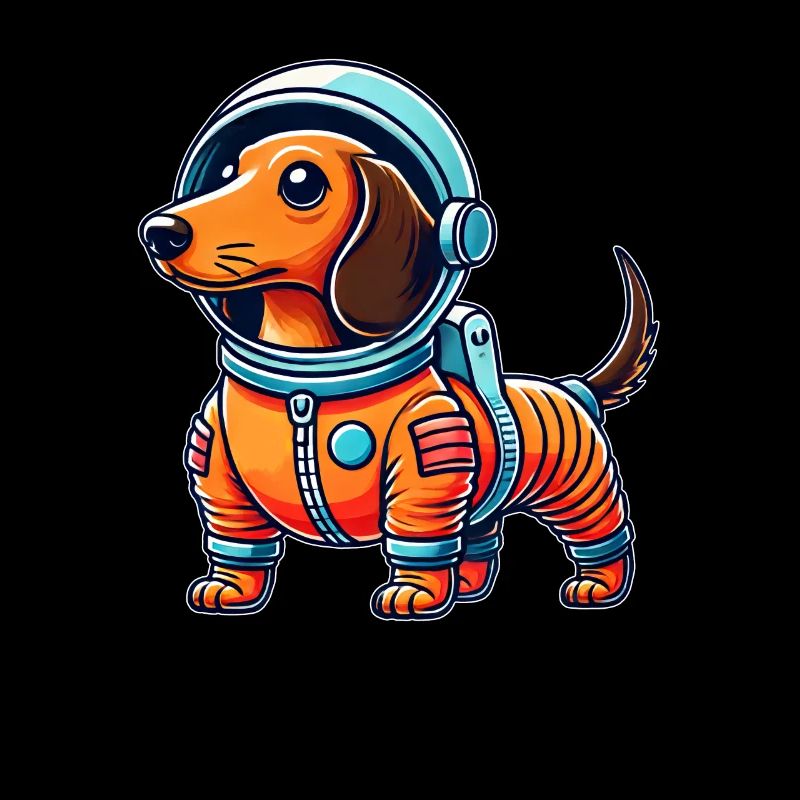 Teckel, astronaute, espace, science-fiction