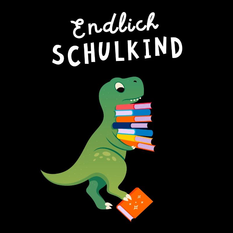 Endlich Schulkind Dinosaurier Dino Einschulung