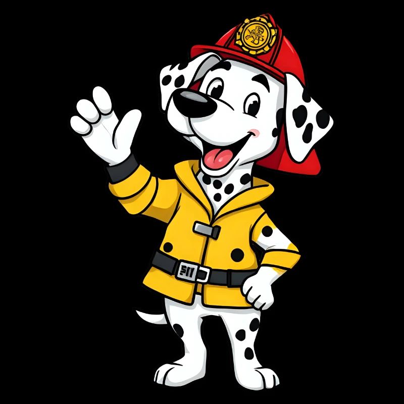Chiot tacheté effronté en veste jaune