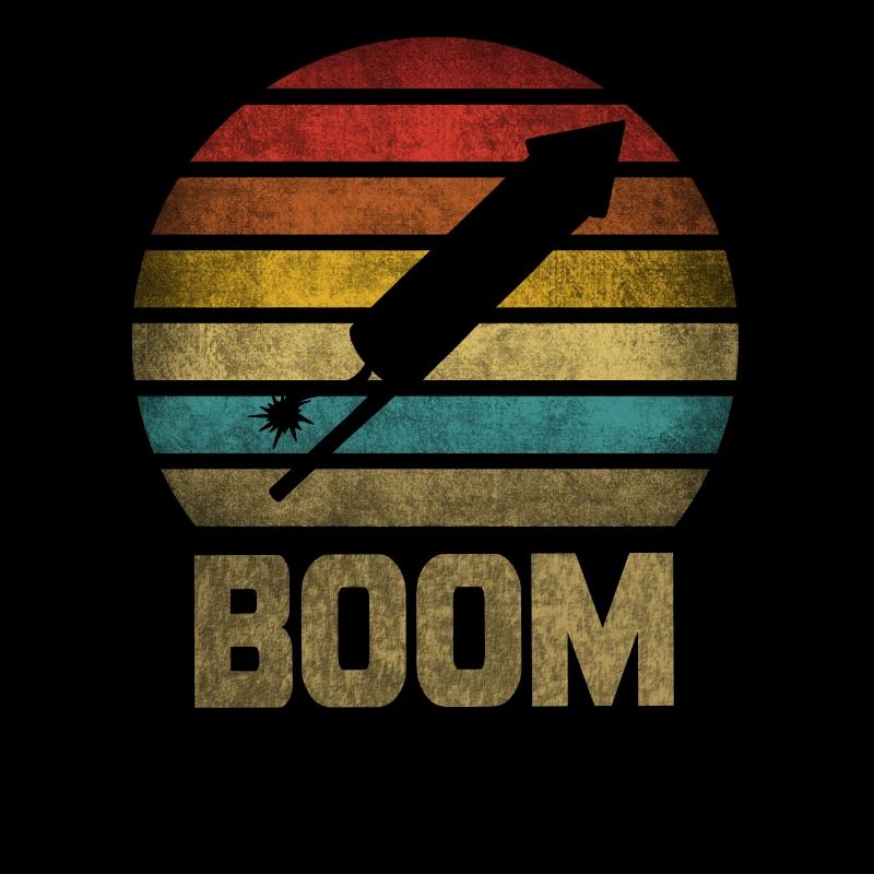 Fireworks Boom Rocket Going Up Launch Retro