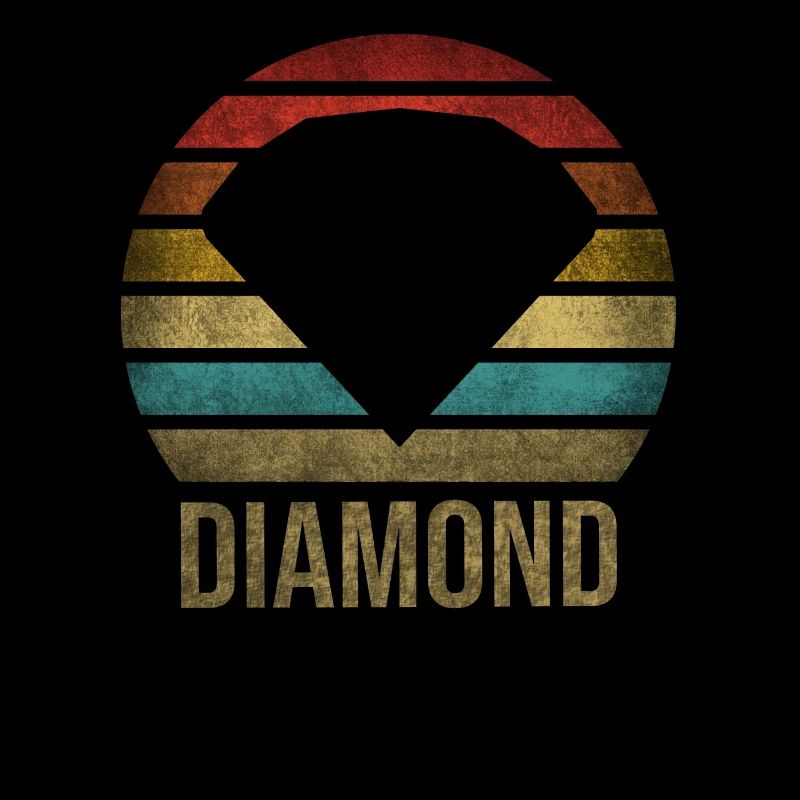 Ruby Gemstone Retro Sunset