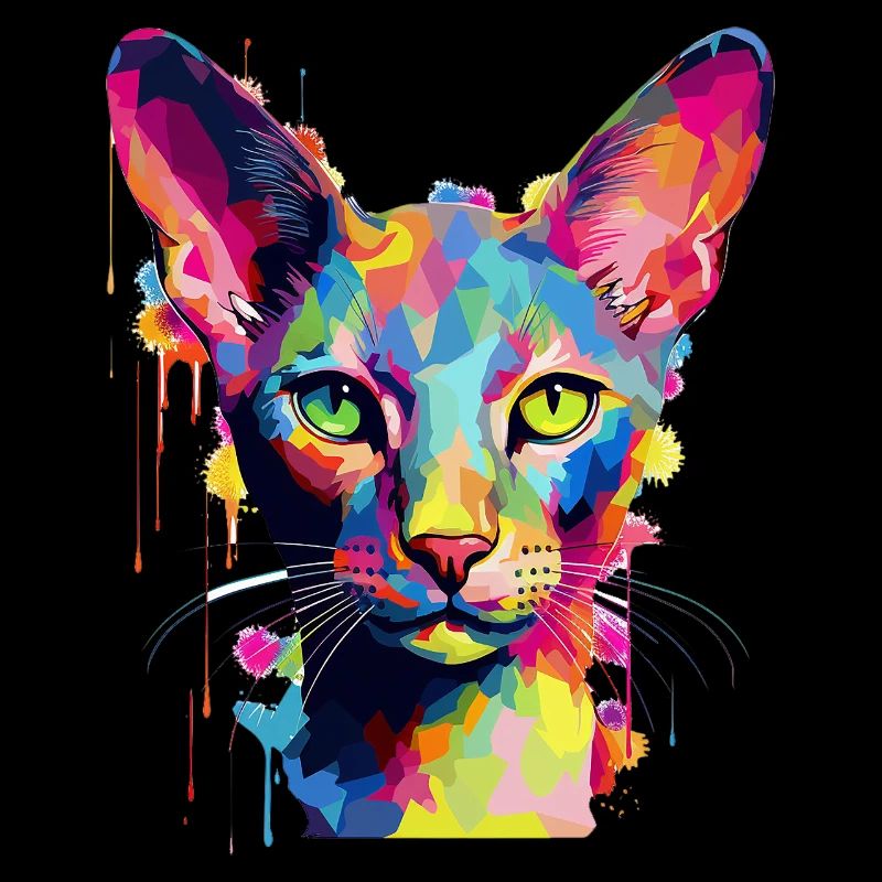 Explosion de couleurs Cat Art