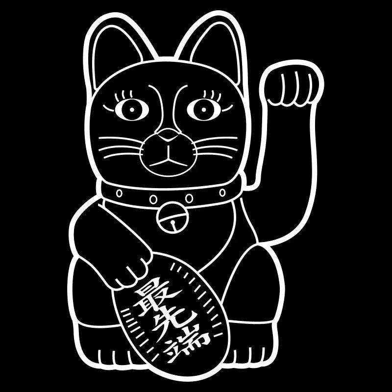 Maneki Neko Koban - Light Contour