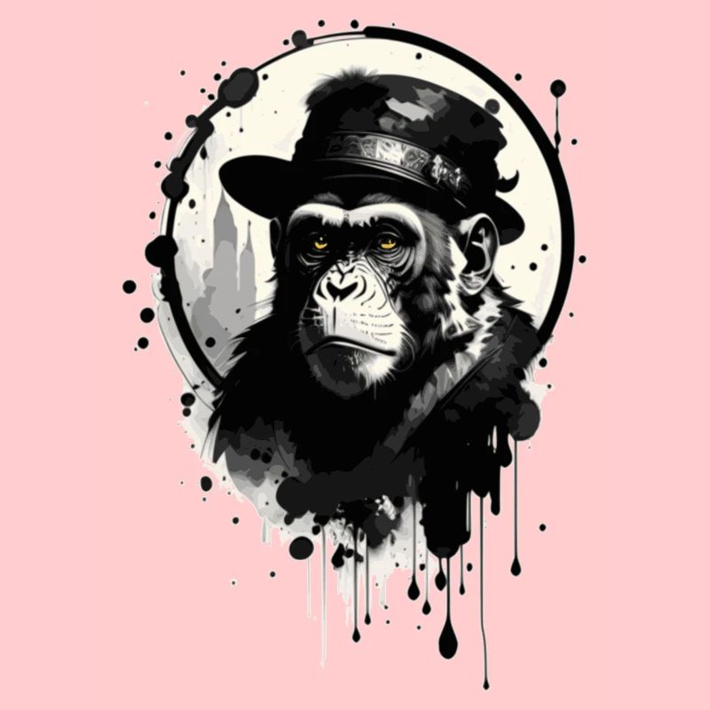 Singe avec chapeau
