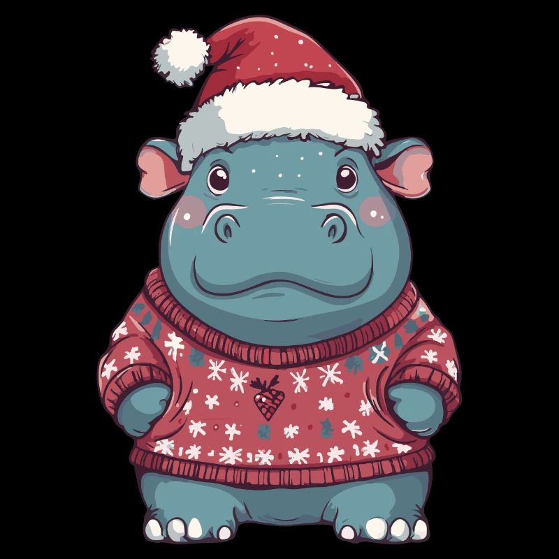 Nilpferd Weihnachten