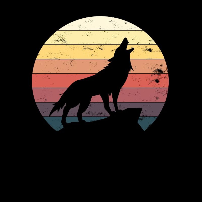 Heulender Wolf auf Berg Geschenk