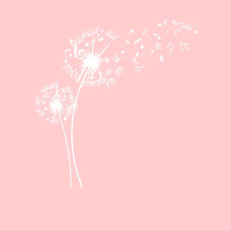 pusteblume avec des notes musicales
