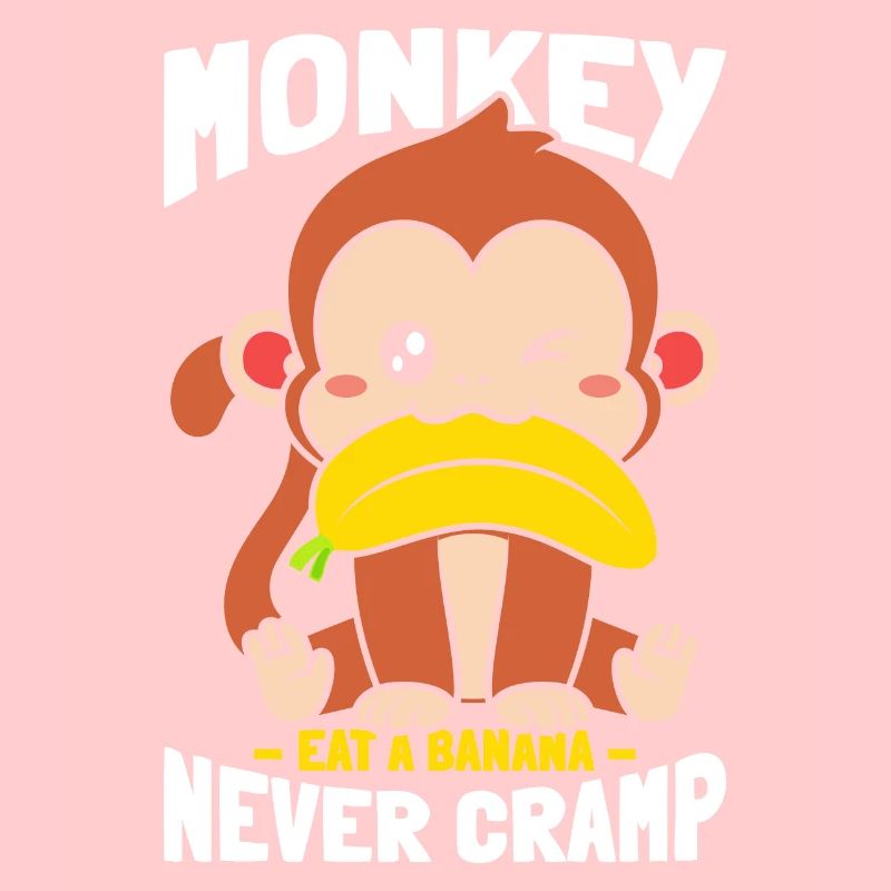 Singe mangeant de la banane sans crampe