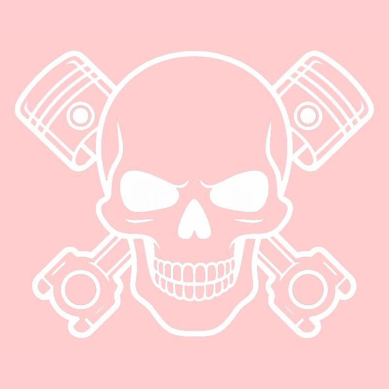 Crâne avec croix de piston