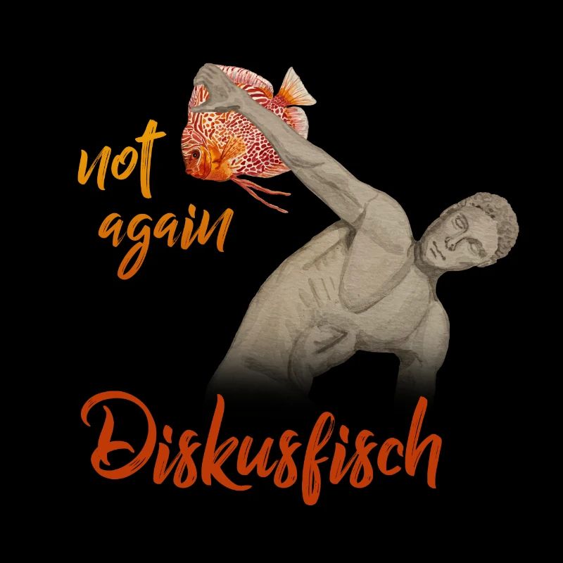 Diskusfisch Statue aquarell Wettkampf Diskuswerfen