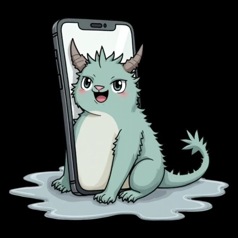 cute mythical creature fred on iPhone