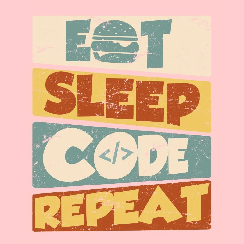 Programmierer Entwickler IT Spruch Eat Sleep Code