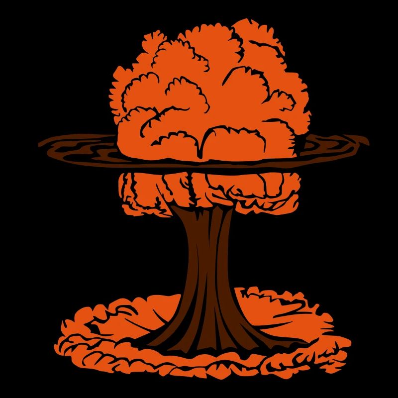 Nuage de champignon d'explosion nucléaire