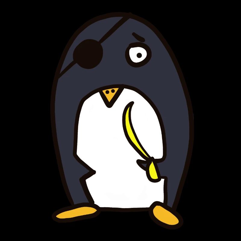 Pirate - funny penguin