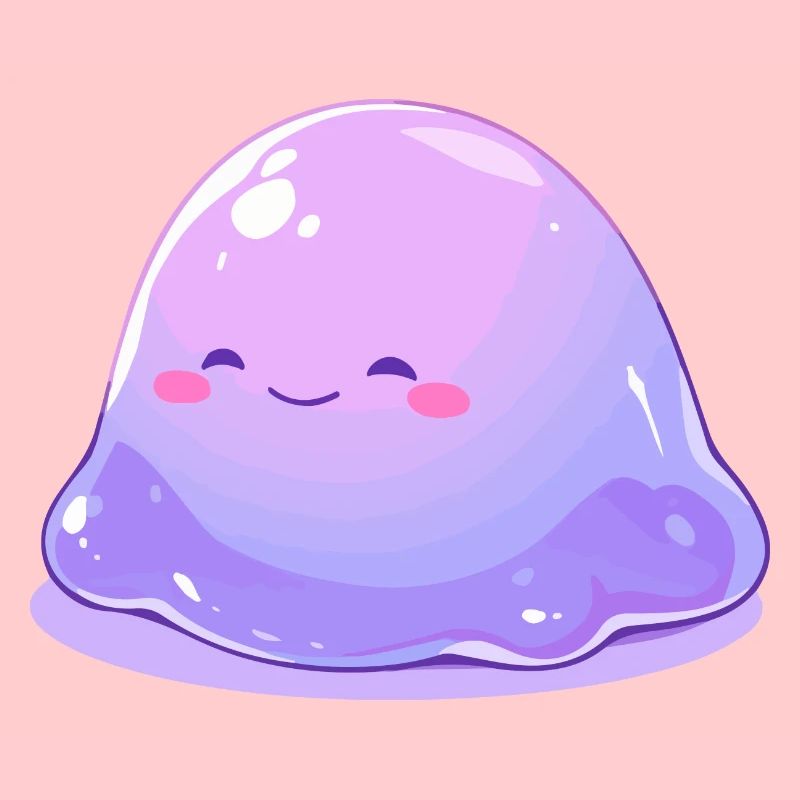 Monstre visqueux mignon - Conception de dessin animé mignon