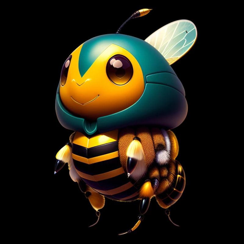 kawaii happy cute bee
