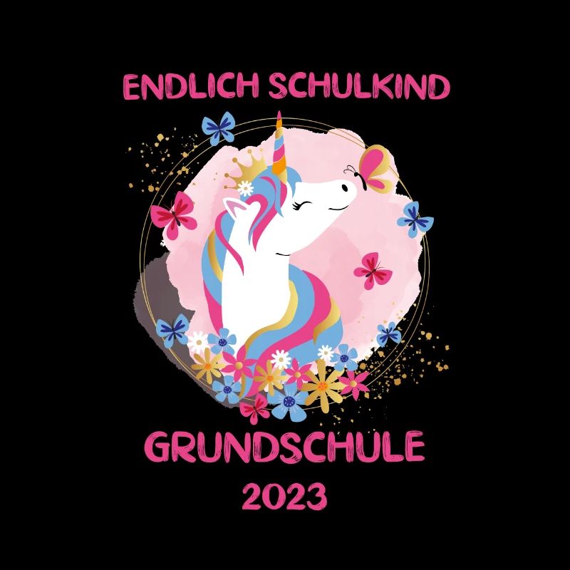 Einschulung Grundschule Einhorn Design Mädchen