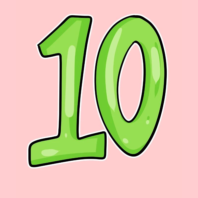 Ten 10 Number Number