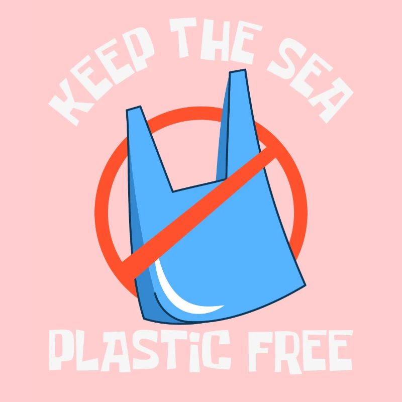Bathing beach & sea plastic-free against pollution